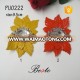 9.5 CM new custome PU material artificial crystal pearl centers leather flower for shoes decoration